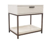 1 Drawer White Nightstand
