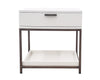 1 Drawer White Nightstand