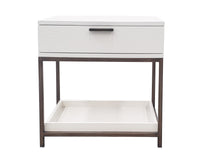 1 Drawer White Nightstand