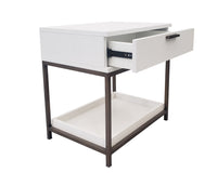 1 Drawer White Nightstand