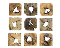 Bahati Wood Wall Decor, Natural, S/9