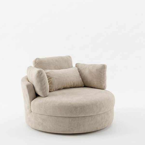 Solo Swivel Chair - Beige
