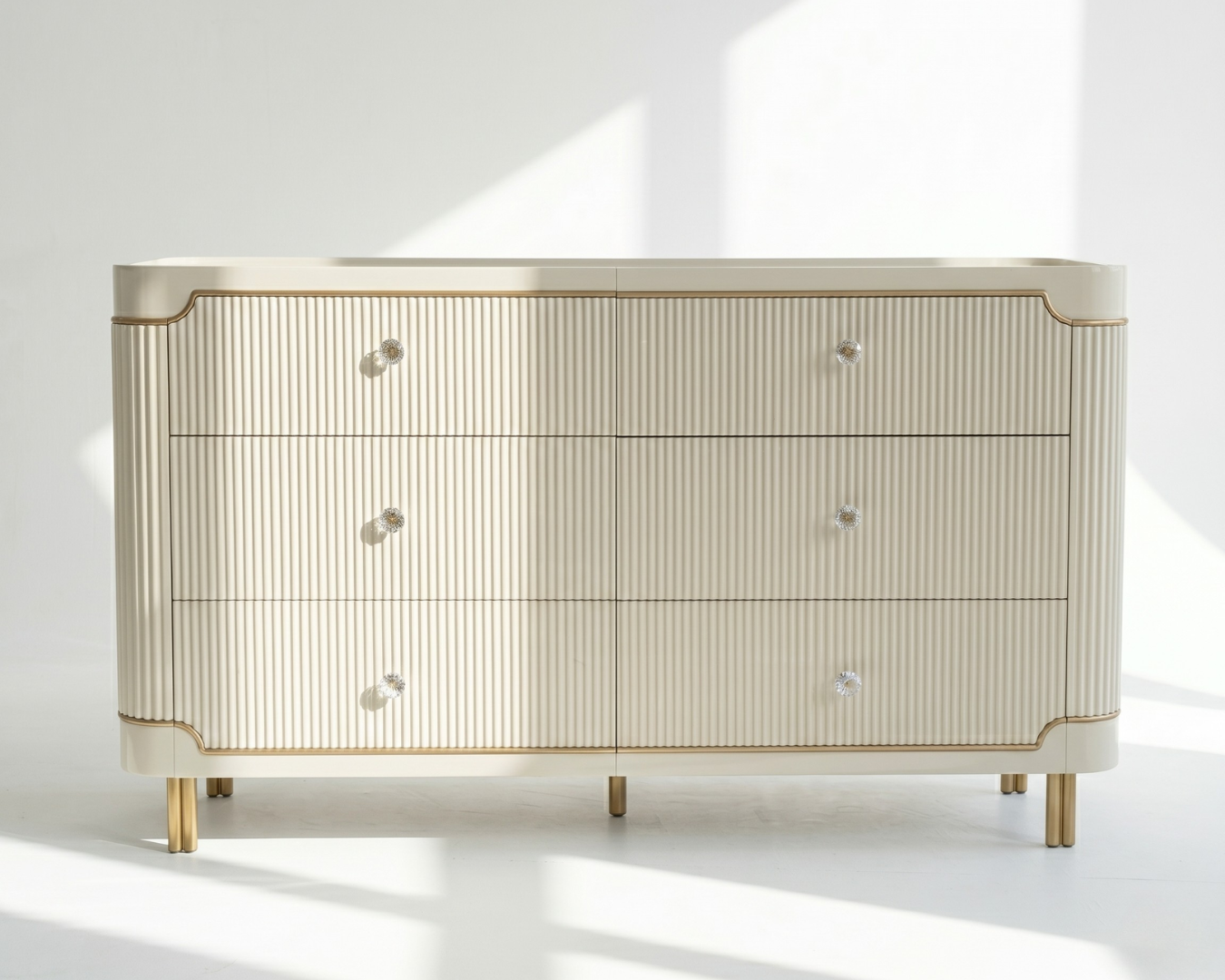 Ivory Dresser & Mirror