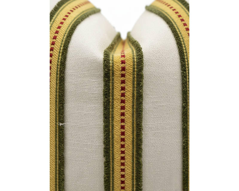 Artisan Striped Tassel Throw Pillow