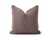 Luxe Mauve Velvet Greek Key Throw Pillow