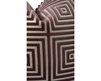 Luxe Mauve Velvet Greek Key Throw Pillow