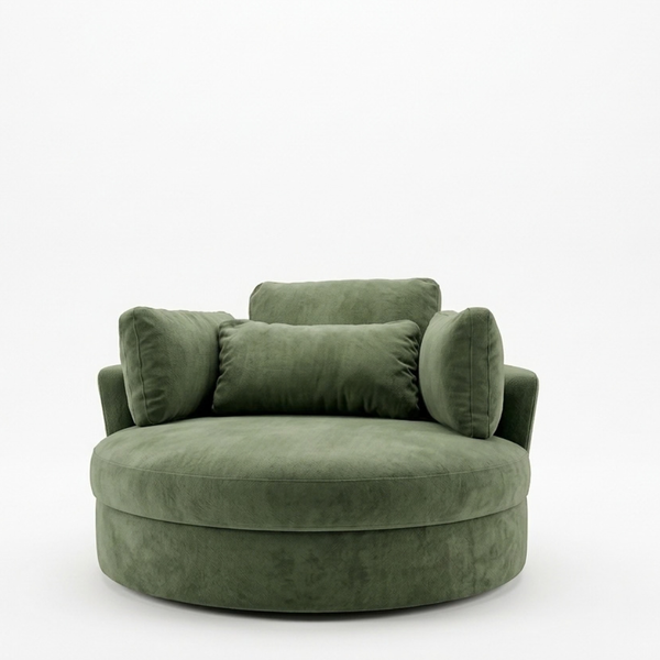 Solo Swivel Chair - Olive Green