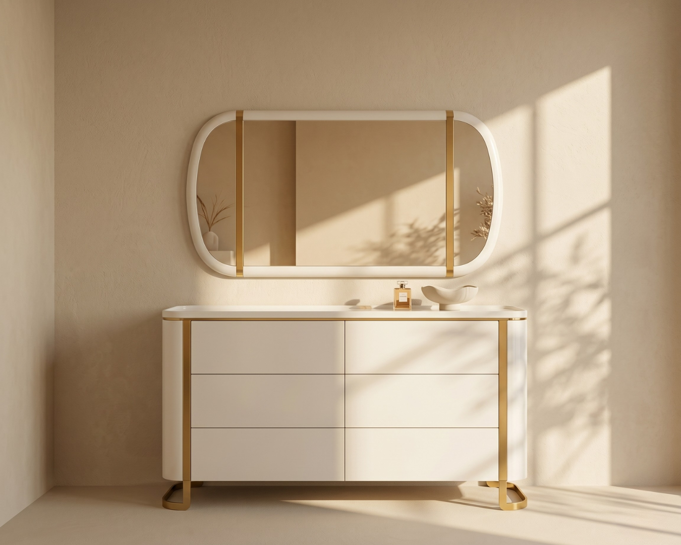 Blanc Dresser & Mirror