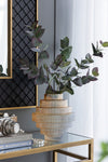 Geometric Amber Glass Vase
