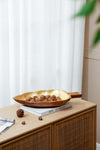 Teak Leaf Plate With Gold Foil