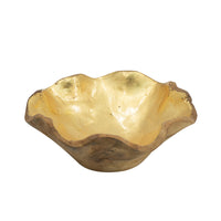 Teak Bowl With Gold Foil