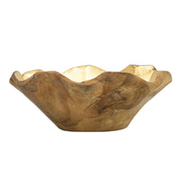 Teak Bowl With Gold Foil