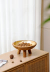 Teak Bowl With Gold Foil & Legs