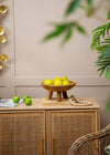 Teak Bowl With Gold Foil & Legs