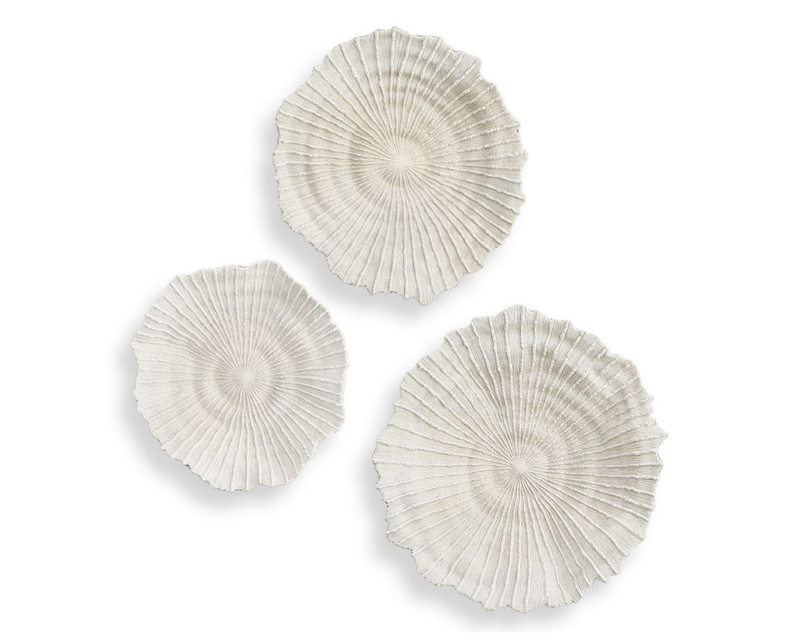 Ocean Gems Indoor-Outdoor Wall Decor, Natural, S/3
