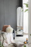 Metal Stand Mirror Black
