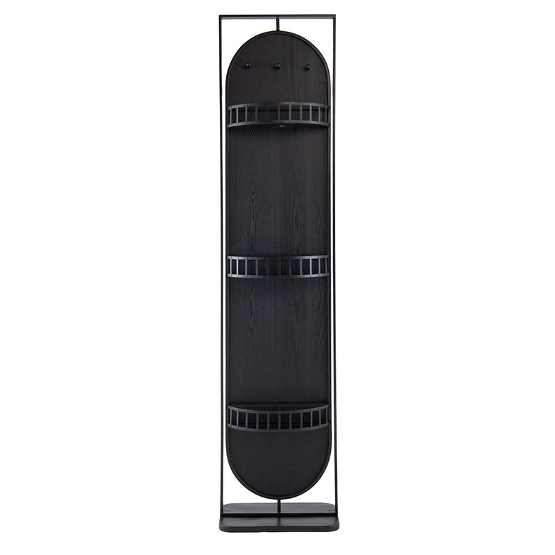 Metal Stand Mirror Black