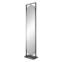 Metal Stand Mirror Black