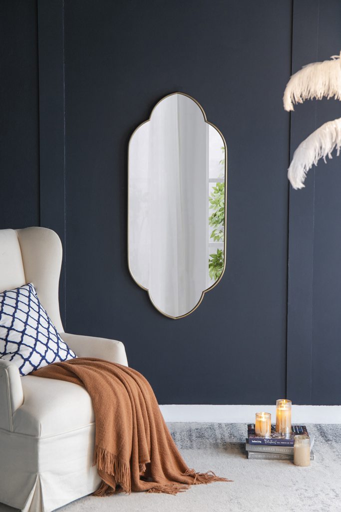 Greek Oval Metal Wall Mirror