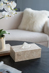Cream Marble Tissue Box