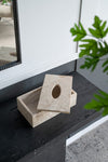 Cream Marble Tissue Box