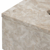 Cream Marble Tissue Box