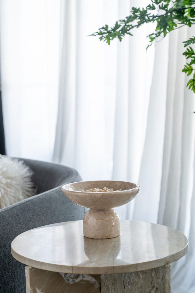 Cream Marble Fruit Bowl