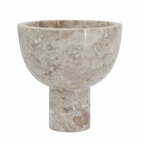 Cream Marble Bowl With Leg