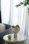 Cream Marble Bowl With Leg