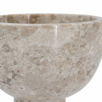 Cream Marble Bowl With Leg