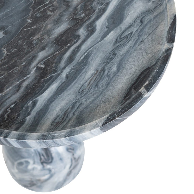 Marble Side Table Black