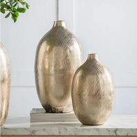 Aluminum Gold Vase Large