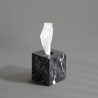 Black Marbel Tissue Box Small