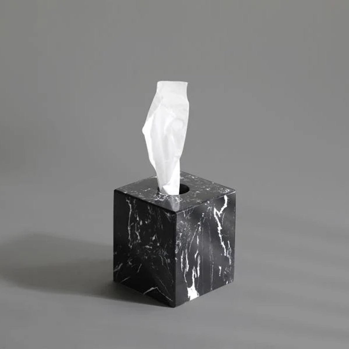 Black Marbel Tissue Box Small