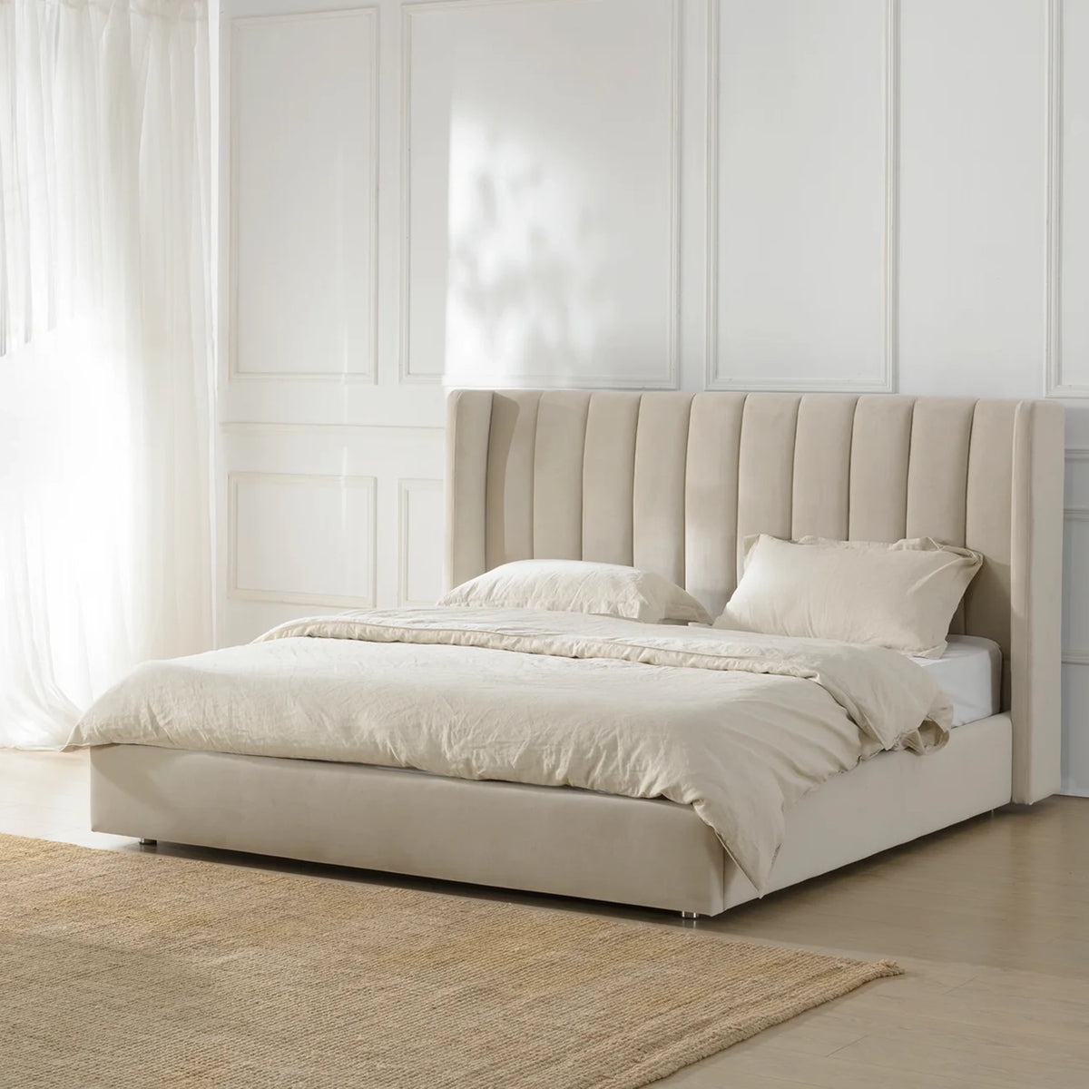 Chantel Bed - Beige
