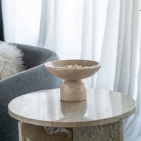 Cream Marble Fruit Bowl