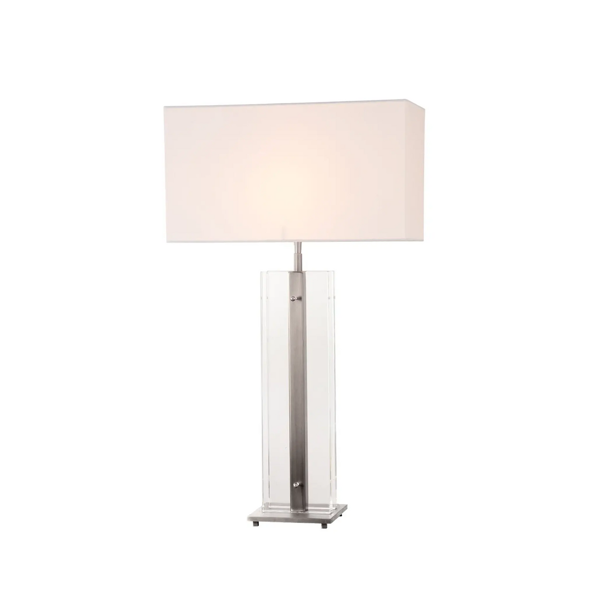 Double Layers Silver Crystal Table Lamp