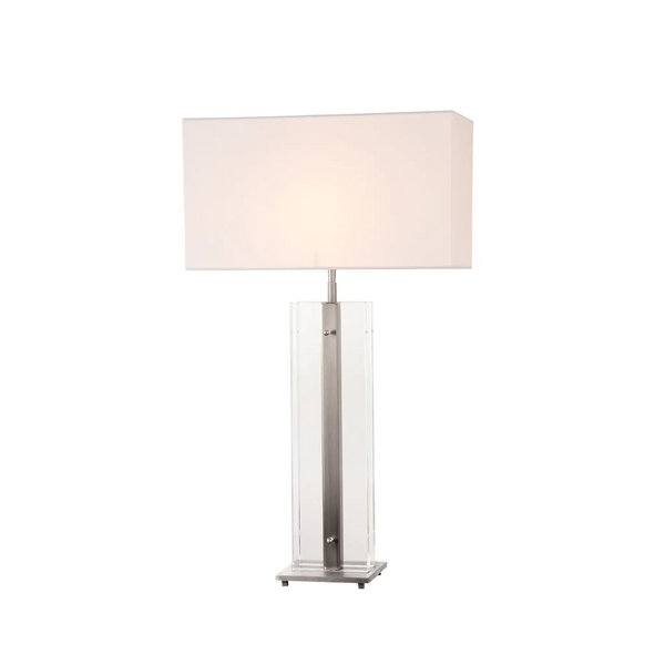Double Layers Silver Crystal Table Lamp