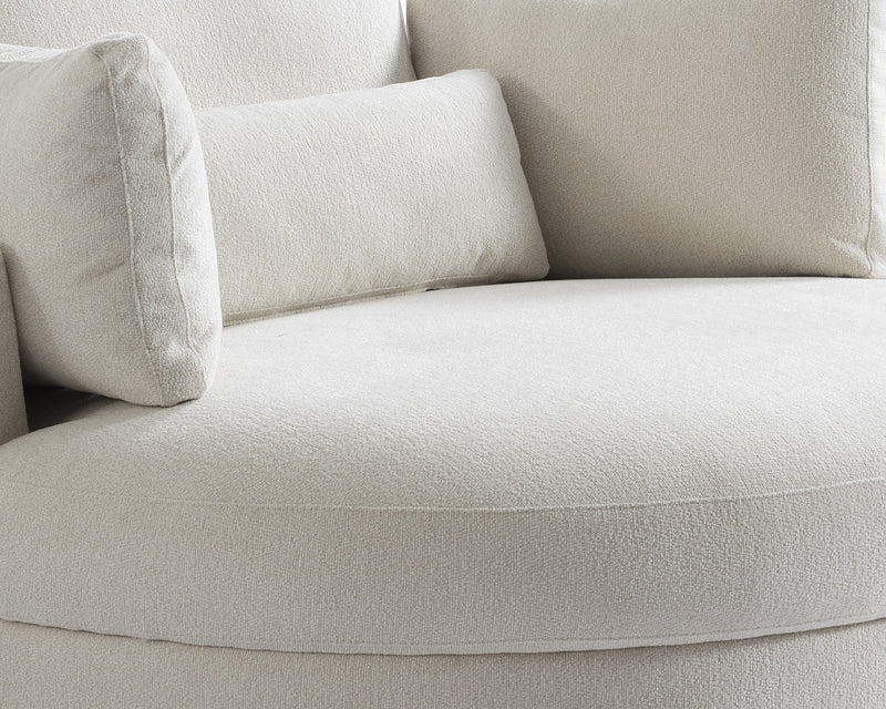 Solo Swivel Chair - Ivory White