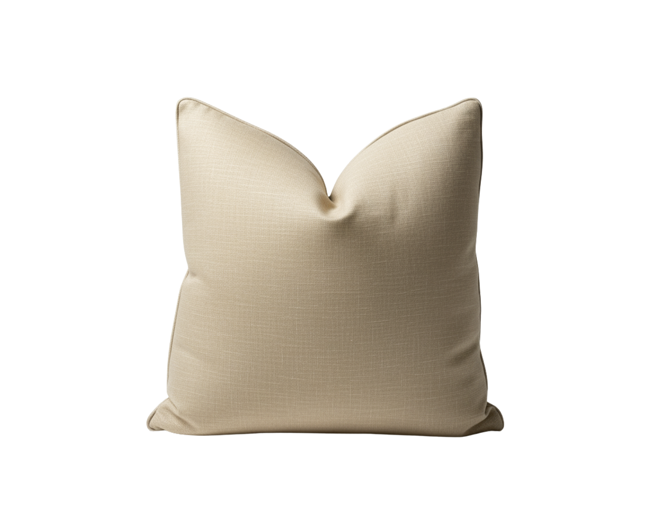 Essential Natural Linen-Look Throw Pillow
