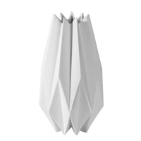 Geometric White Ceramic Flower Vase