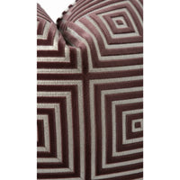 Luxe Mauve Velvet Greek Key Throw Pillow