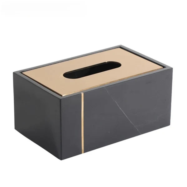 Marble & Gold Tissue Box