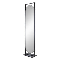Metal Stand Mirror Black