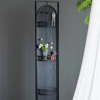 Metal Stand Mirror Black