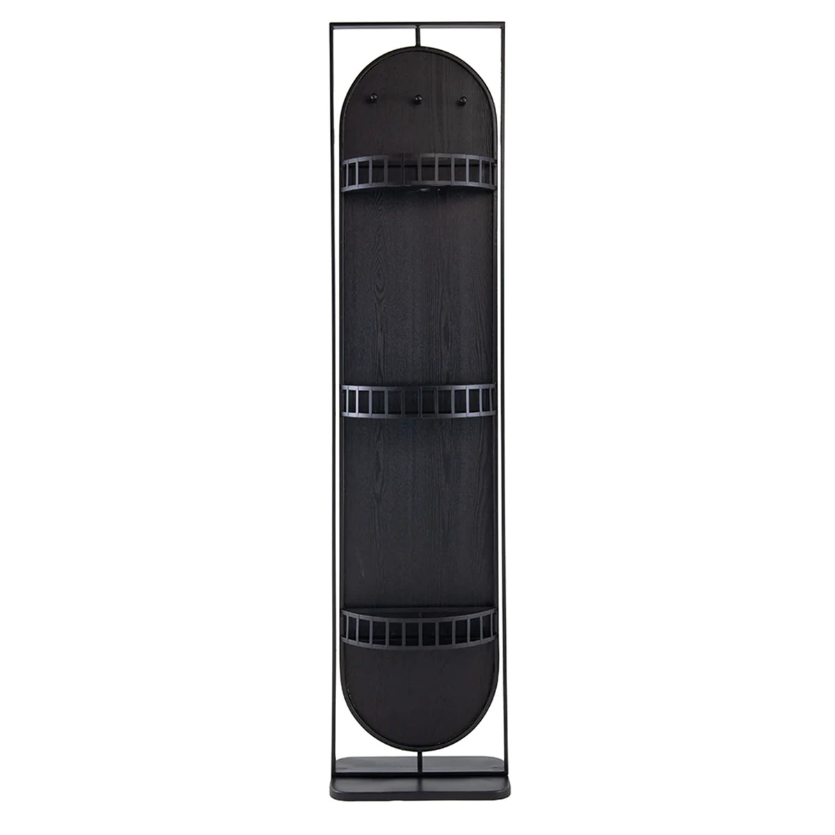 Metal Stand Mirror Black