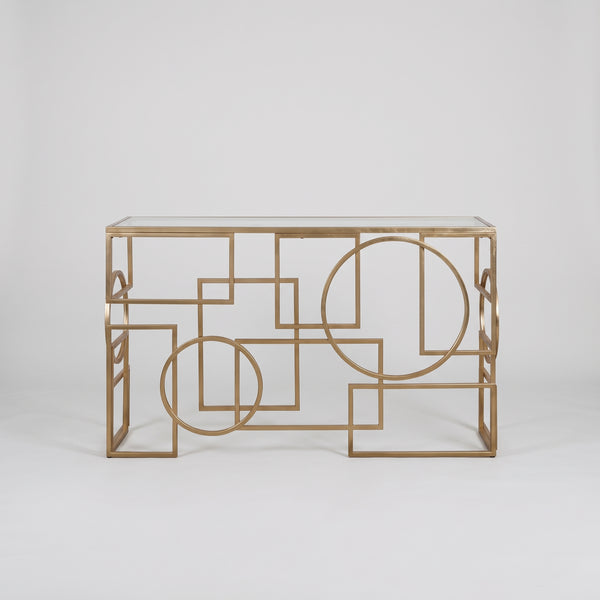 Metria Gold Console Table