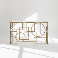 Metria Gold Console Table