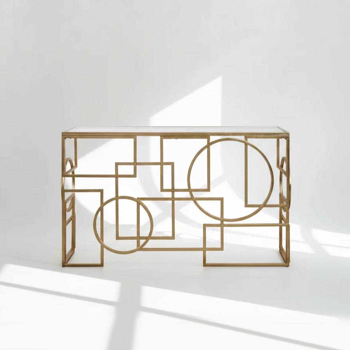 Metria Gold Console Table