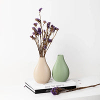 Mint Beige Ceramic Flower Vase